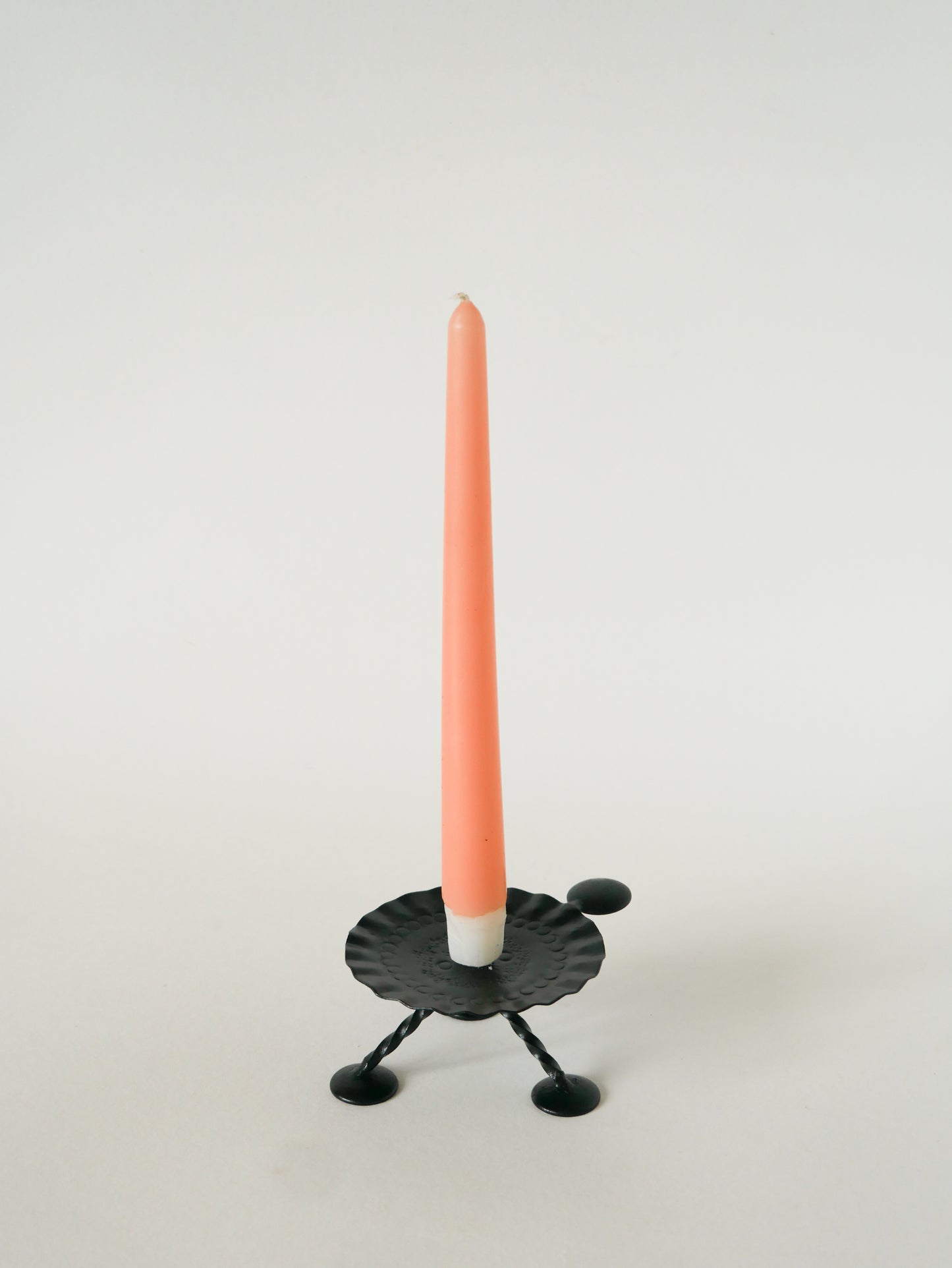 Petit bougeoir en fer forgé, Brutaliste, 1940 - 13 X 5 cm