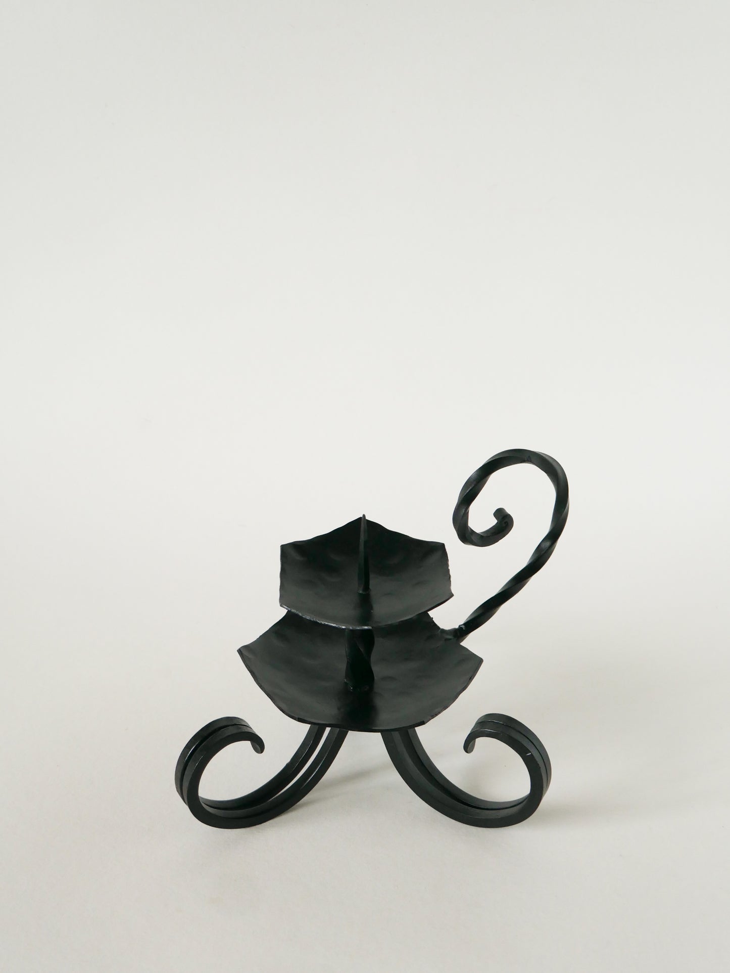 Grand bougeoir en fer forgé, Brutaliste, 1940 - 16 X 18 cm