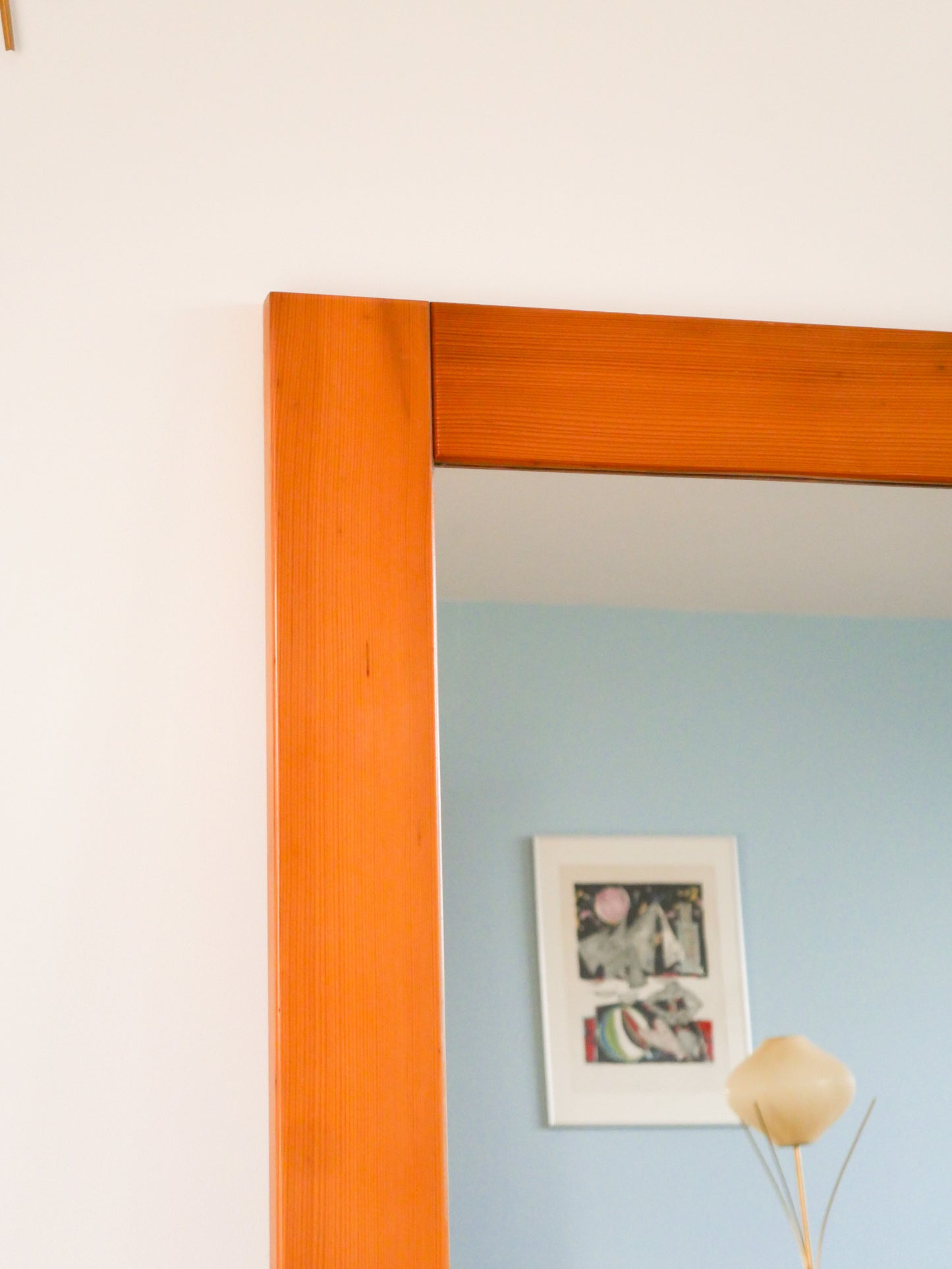 Grand miroir en pin, 1980