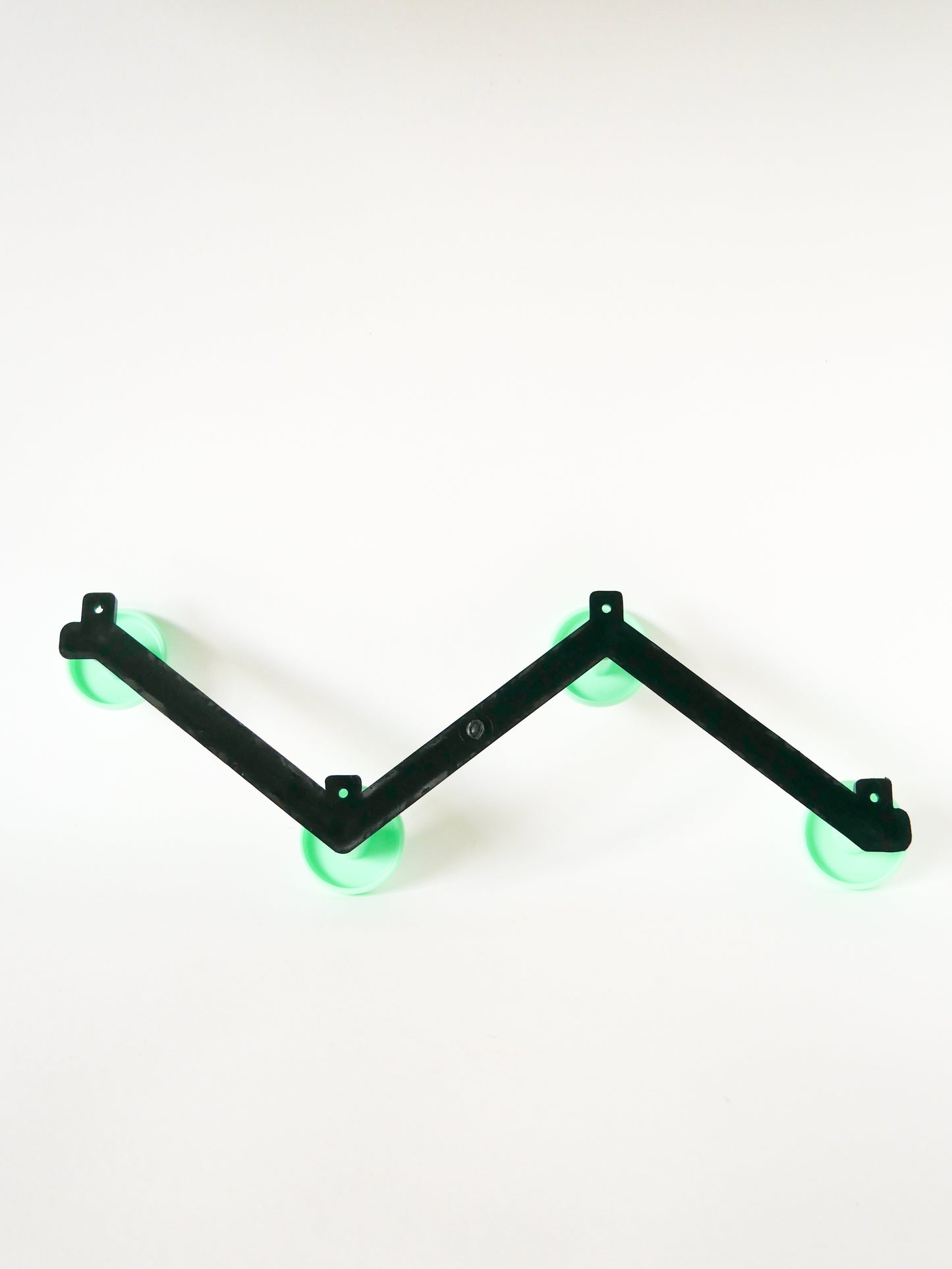 Patère en plastique Syla, Vert menthe et Noir, Design, 1970