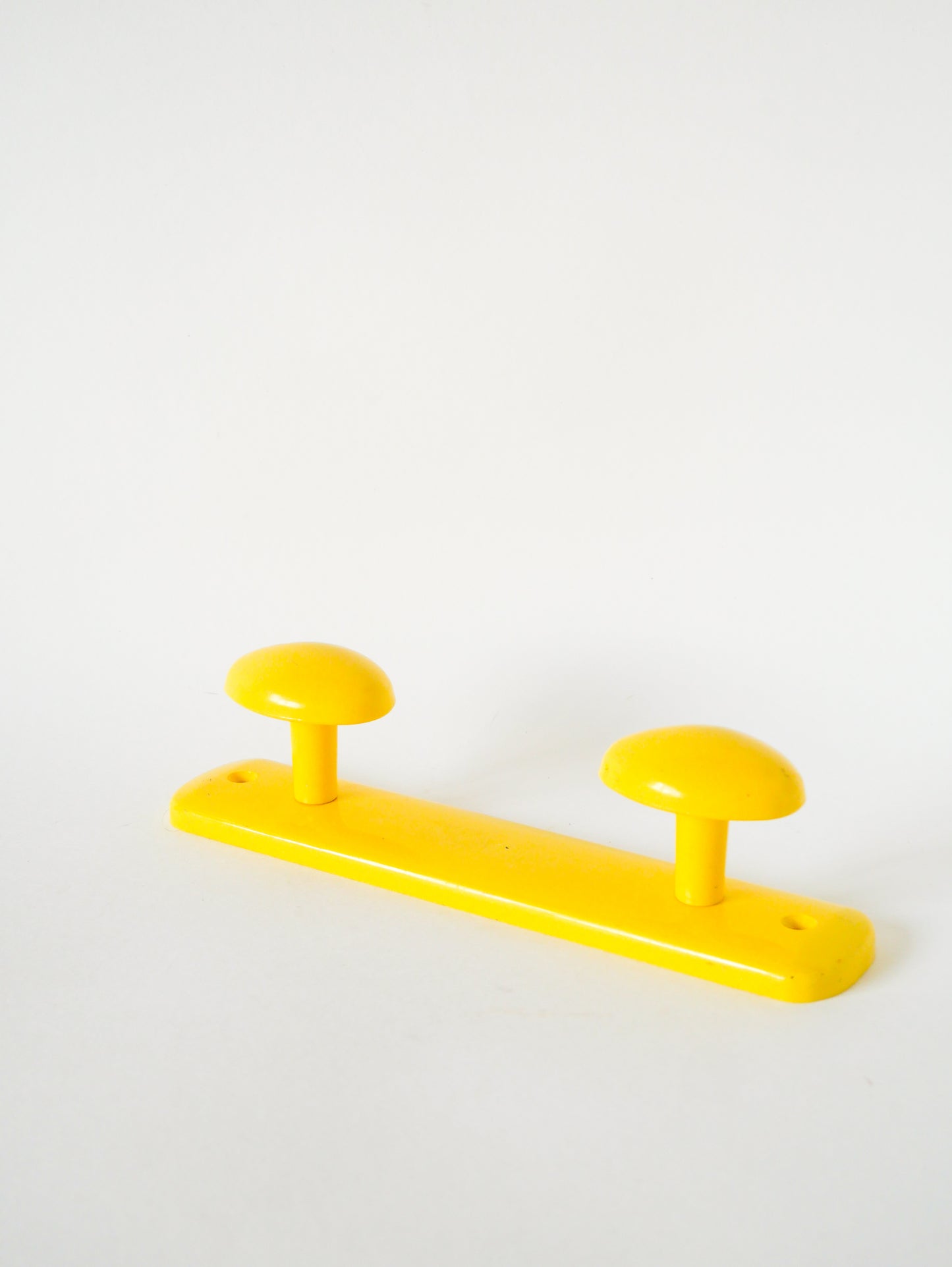 Patère double en plastique, Jaune Pastel, Design, 1970