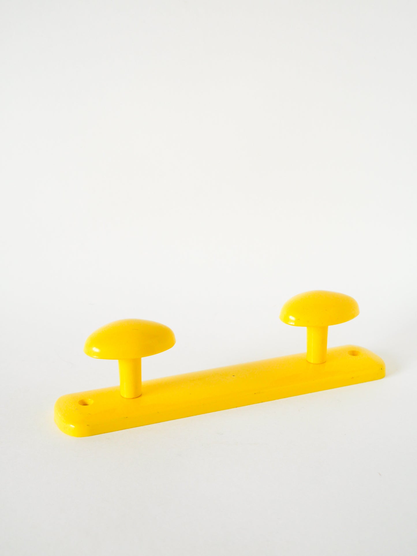 Patère double en plastique, Jaune Pastel, Design, 1970
