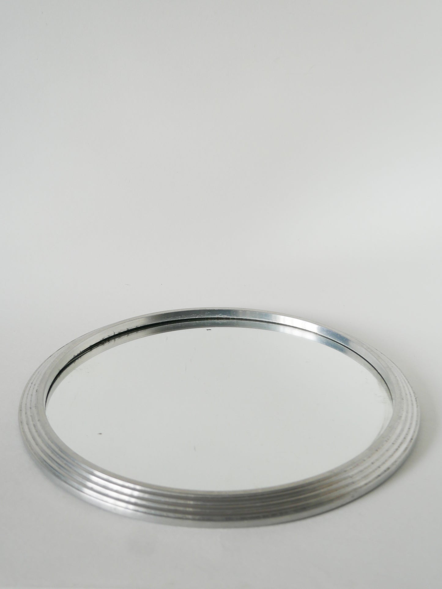 Plateau miroir en métal, Art Déco, 1930 - 32 cm
