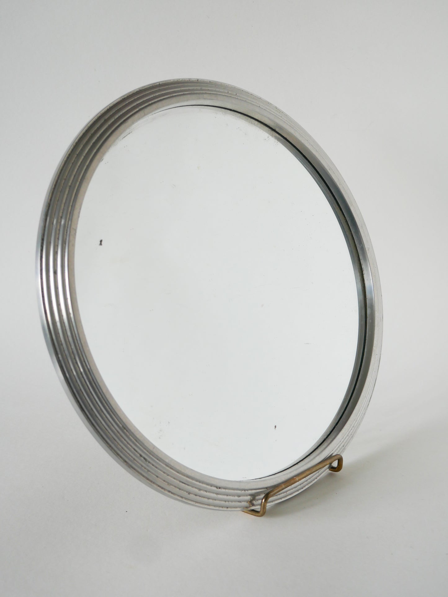 Plateau miroir en métal, Art Déco, 1930 - 32 cm