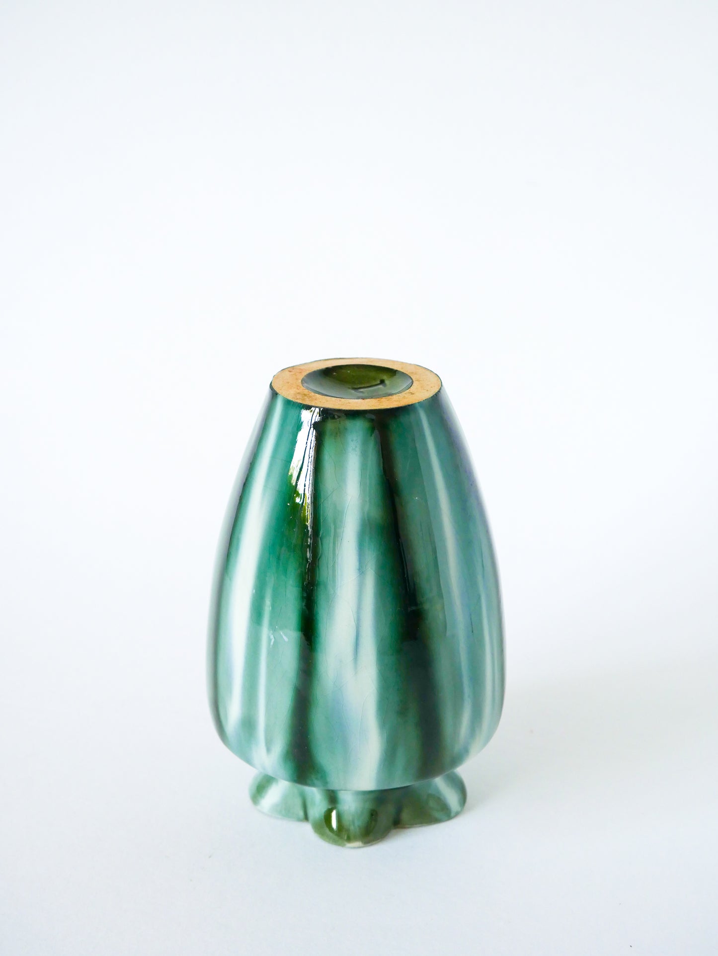 Vase en céramique vernissée, encolure Fleur, Design, 1970
