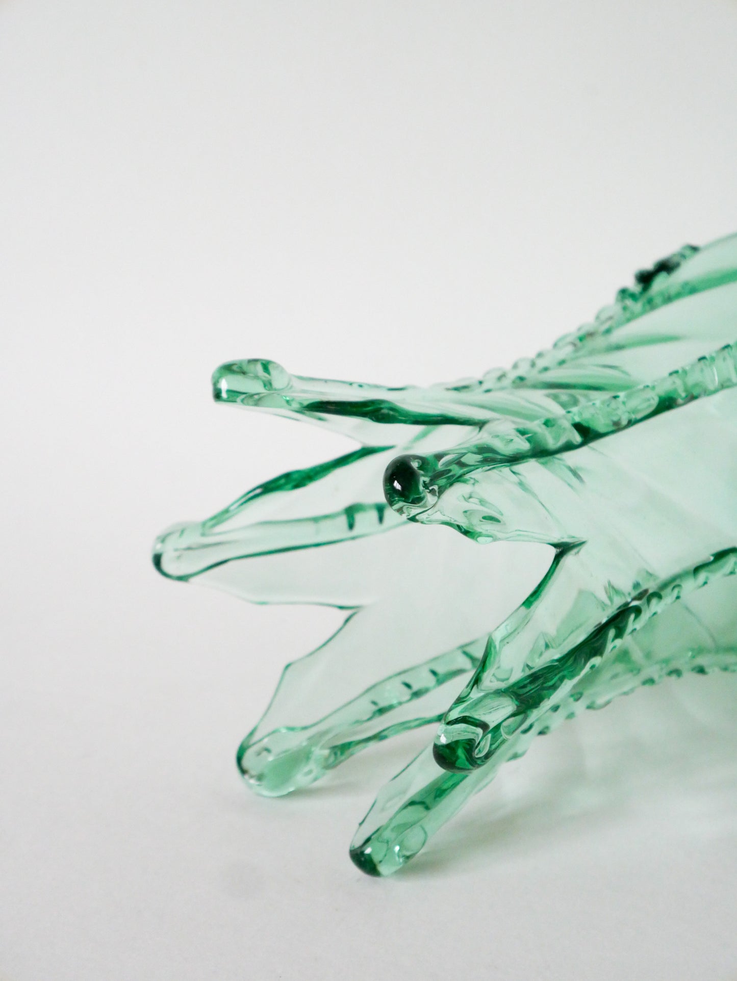 Grand vase en verre soufflé à la bouche, Vert, 1920