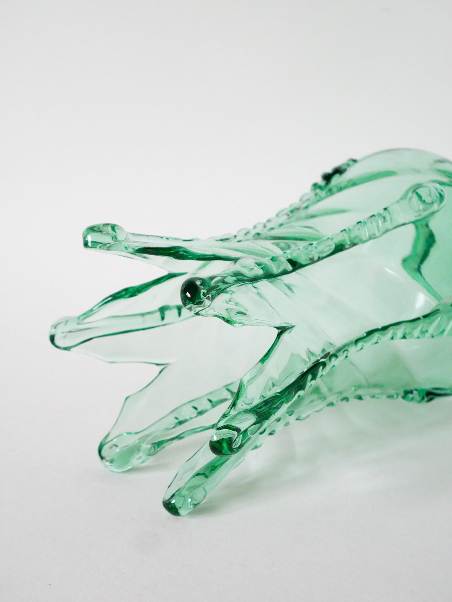 Grand vase en verre soufflé à la bouche, Vert, 1920