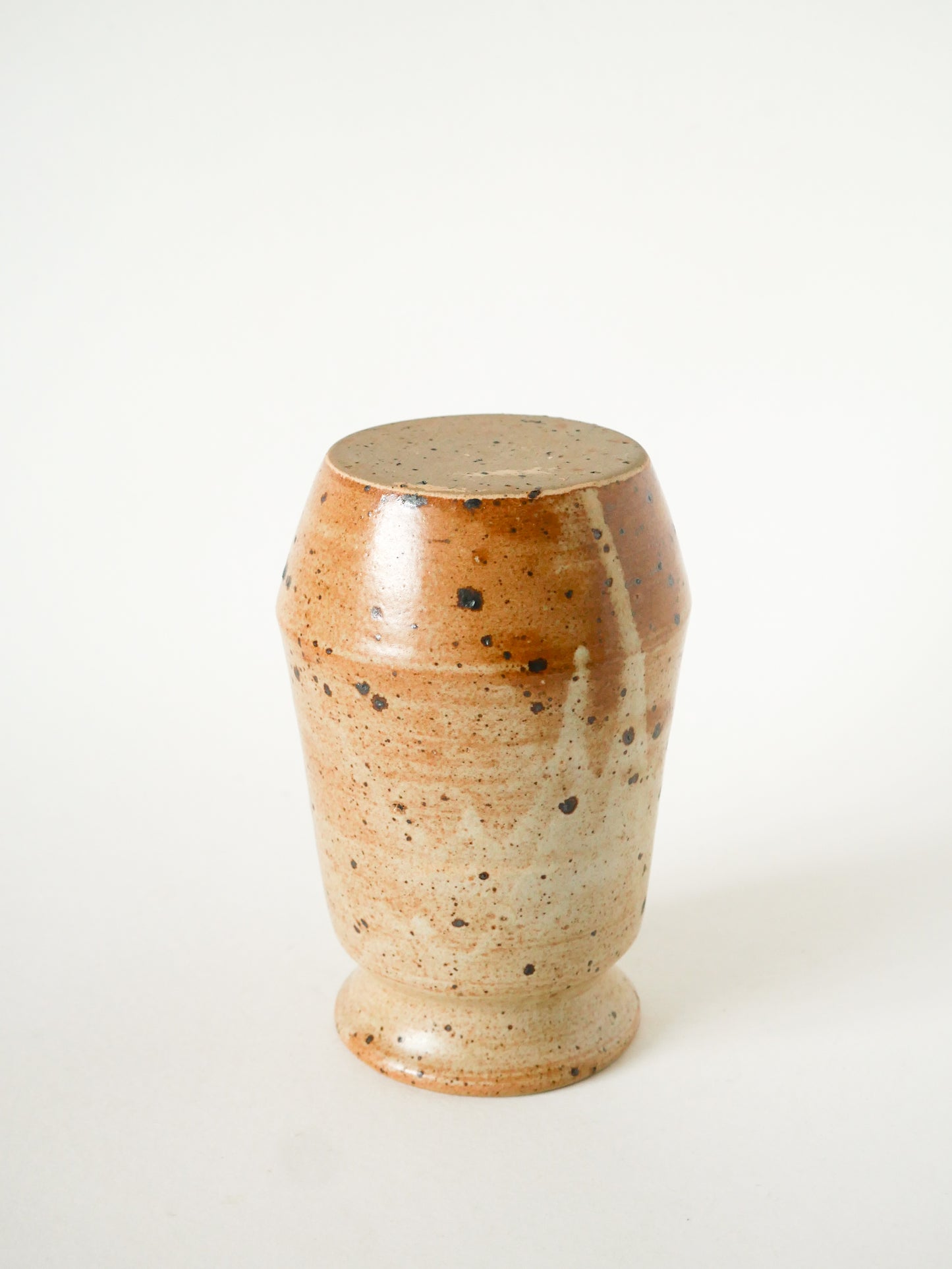 Vase en grès vernissé, Beige, 1970