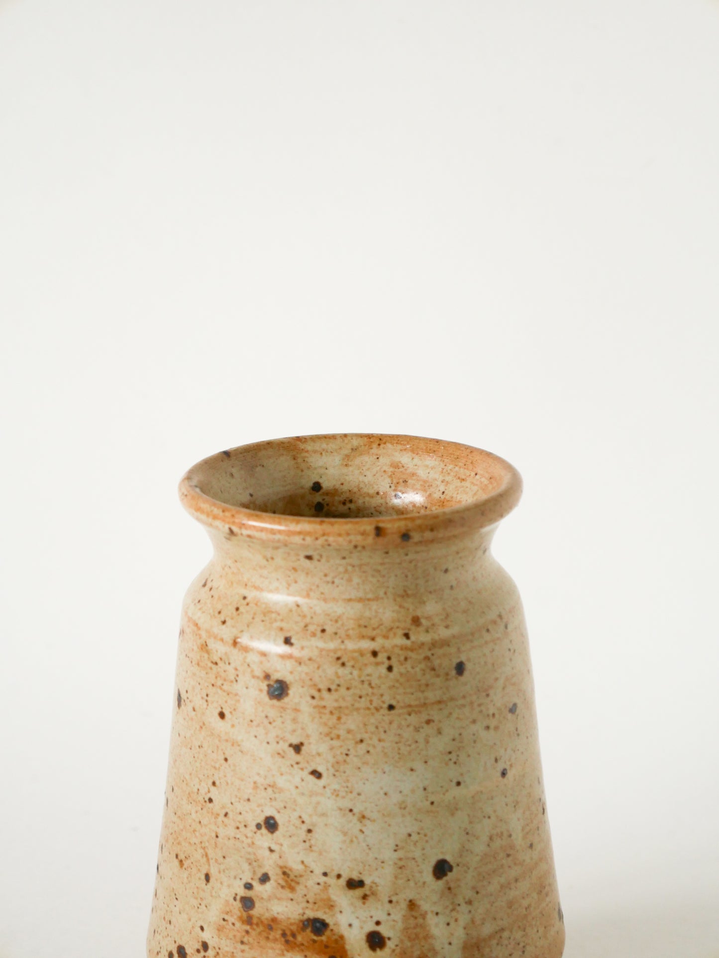 Vase en grès vernissé, Beige, 1970