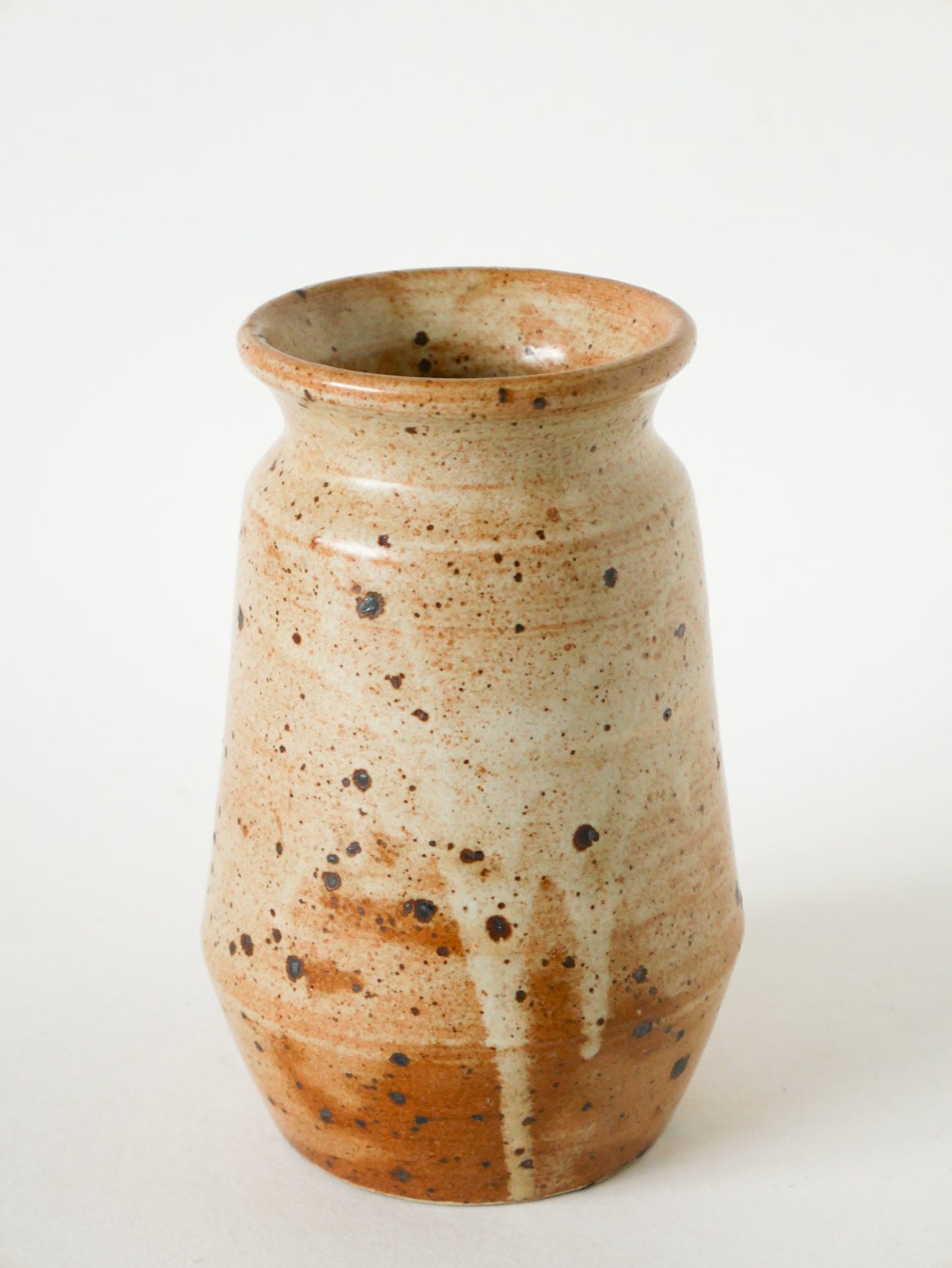 Vase en grès vernissé, Beige, 1970