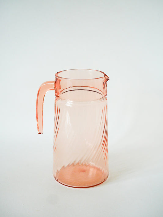 Pichet en verre, Rose, 1970