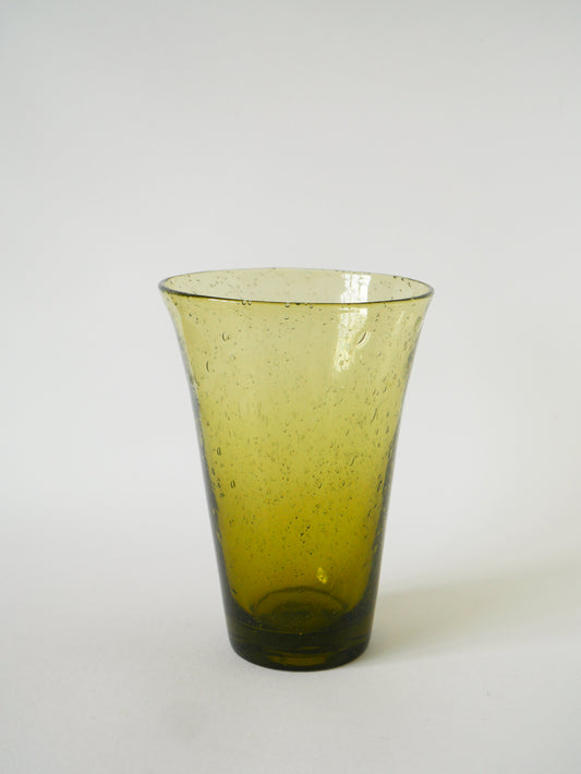 Vase en verre bullé de Biot, Vert, 1970