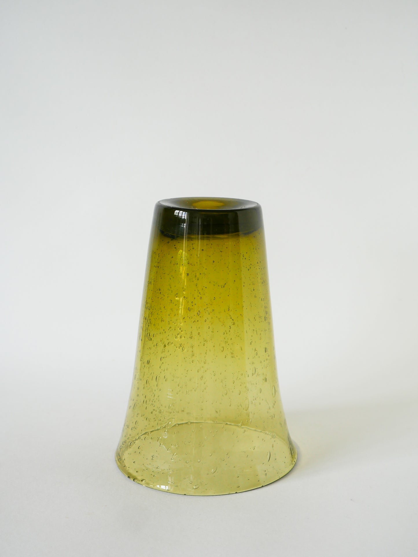 Vase en verre bullé de Biot, Vert, 1970