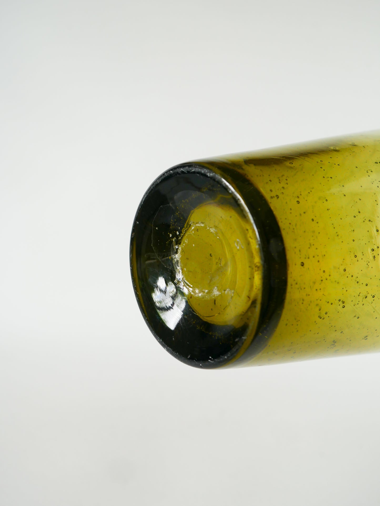 Vase en verre bullé de Biot, Vert, 1970