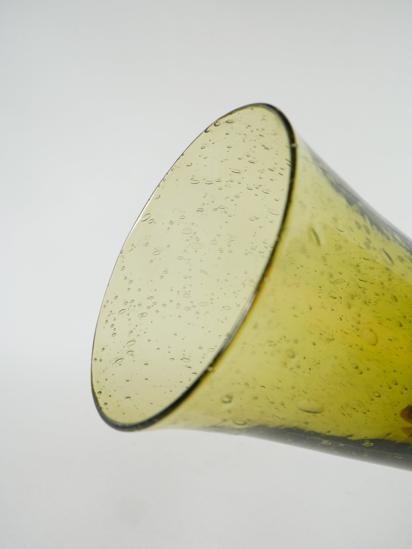 Vase en verre bullé de Biot, Vert, 1970
