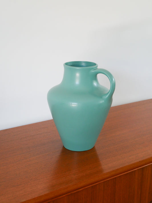 Grand vase en céramique, Bleu Céladon, Made in Germany, Design, 1970