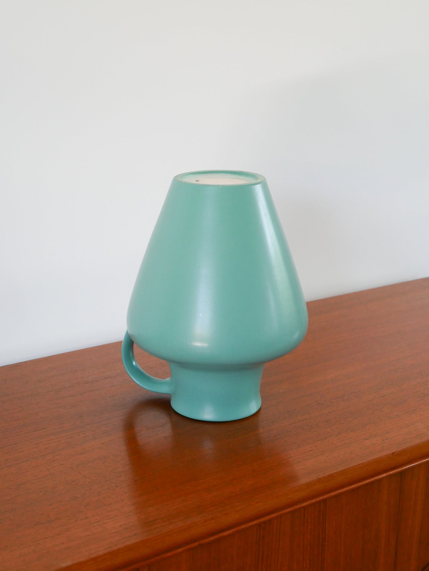 Grand vase en céramique, Bleu Céladon, Made in Germany, Design, 1970
