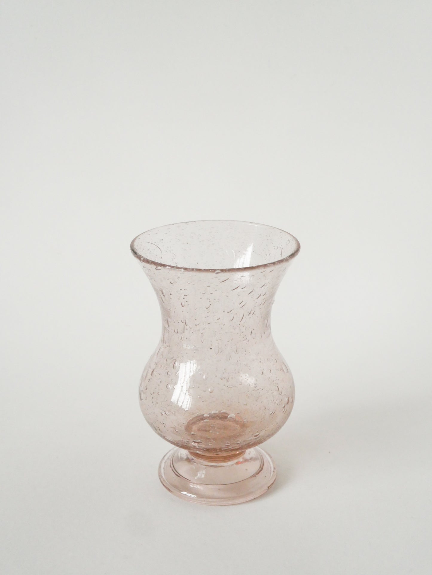 Vase en verre bullé de Biot, Rose, 1960