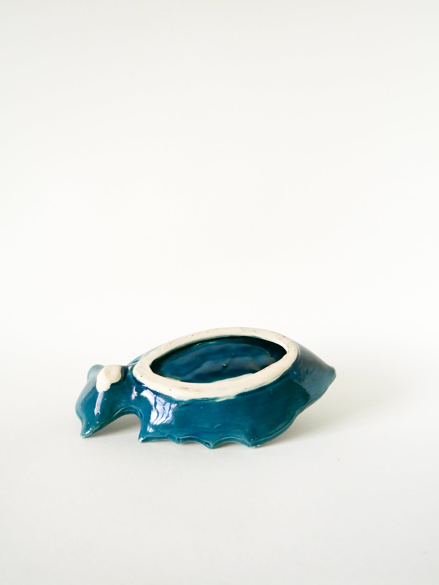 Vide-poche poisson en céramique, Bleu, Vallauris, 1970