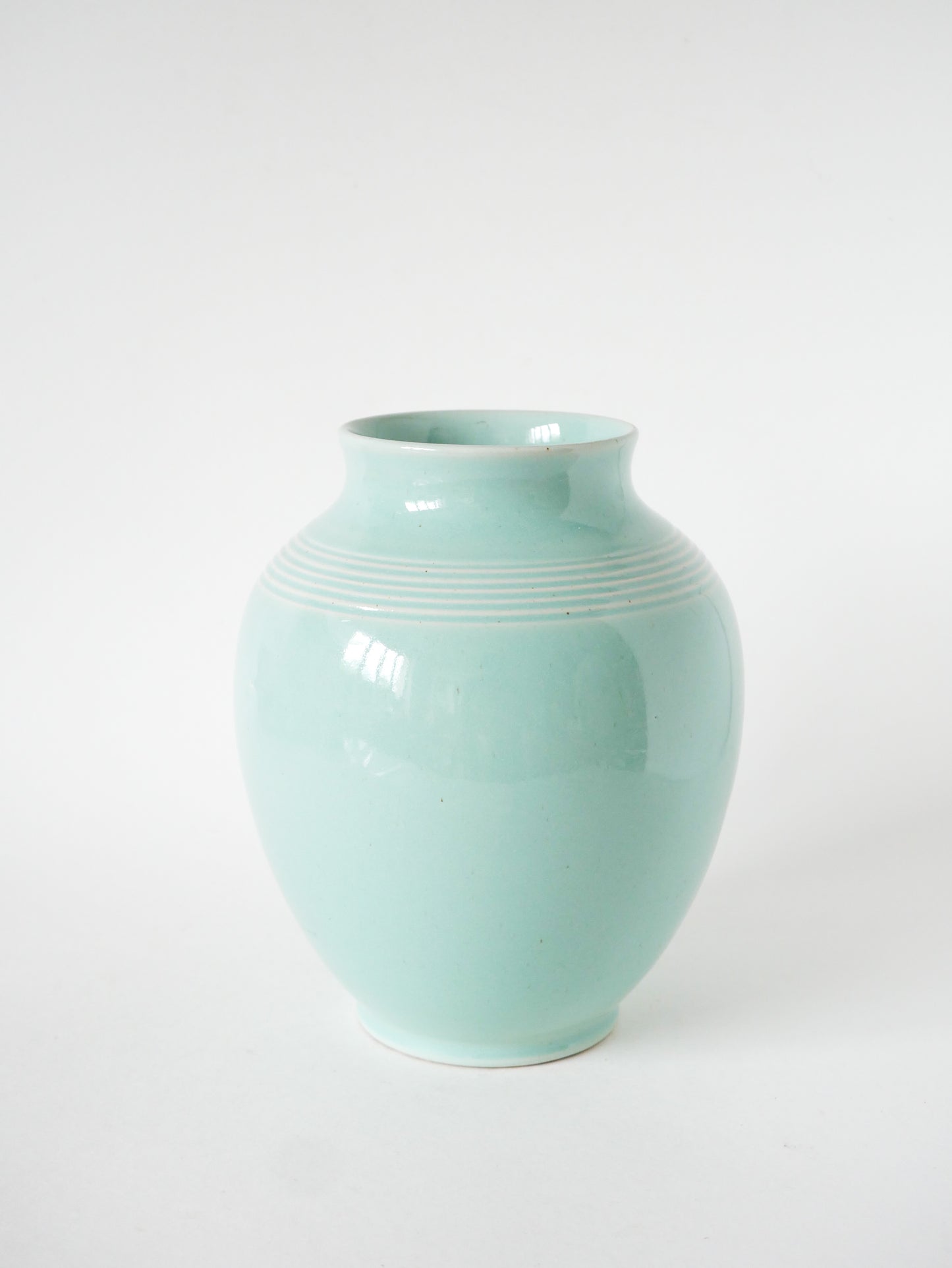 Très grand vase en céramique, Bleu Ciel, Made in England, 1960