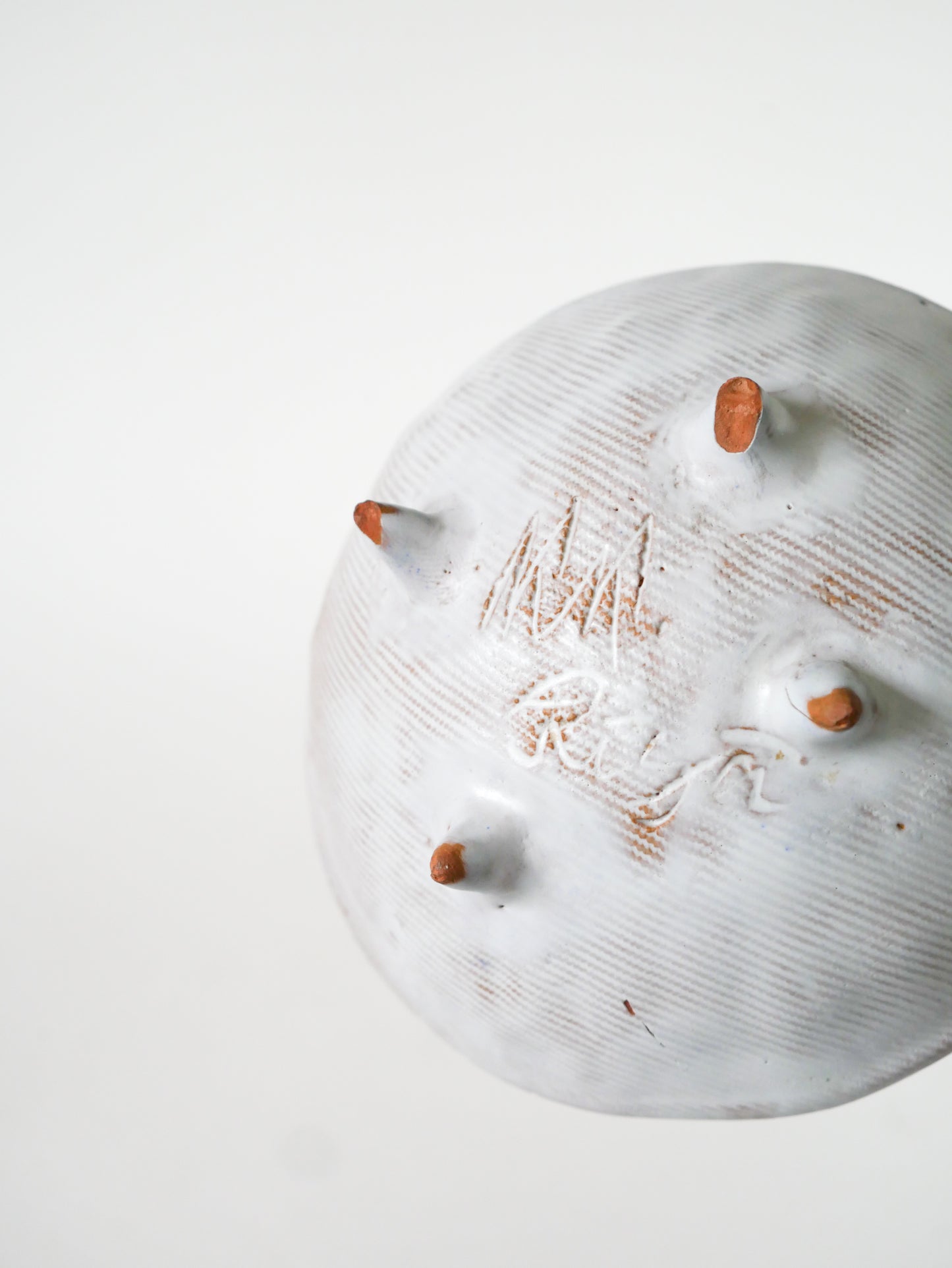 Vide-poche tripode en céramique, Bleu Ciel & Bleu Cobalt, 1970