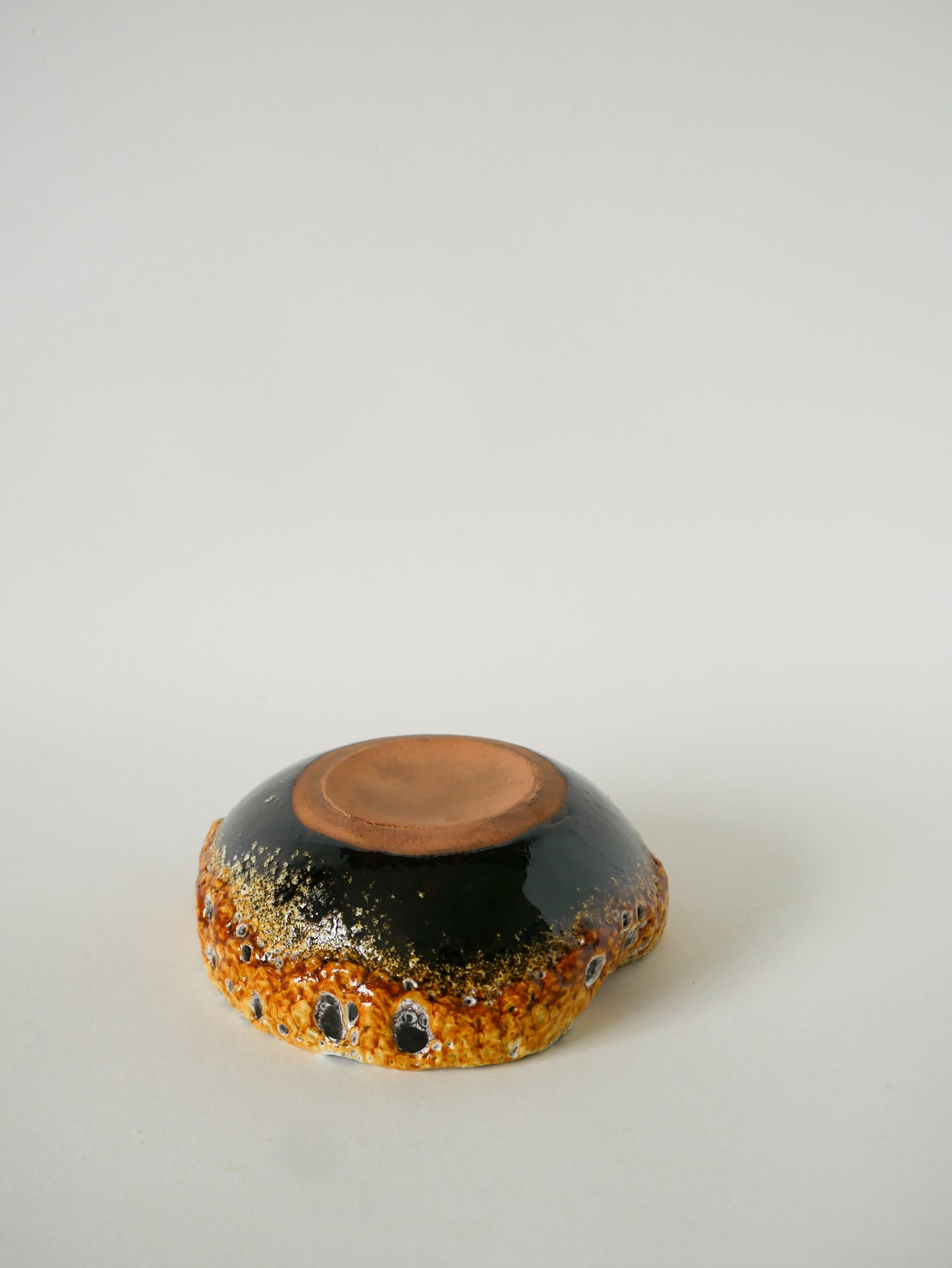 Vide-poche en Fat Lava, Jaune, 1970 - 15 X 5.5 cm