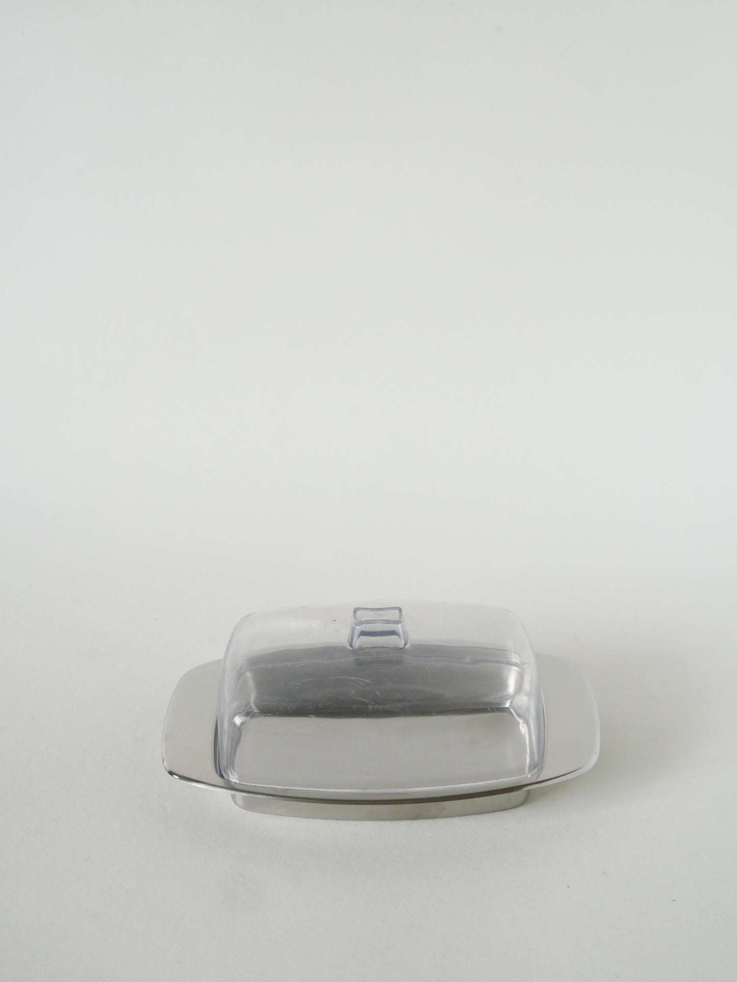 Beurrier en inox et plexi, 1970