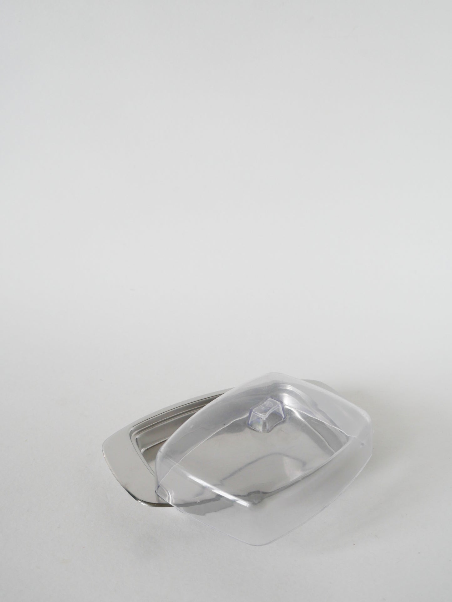 Beurrier en inox et plexi, 1970