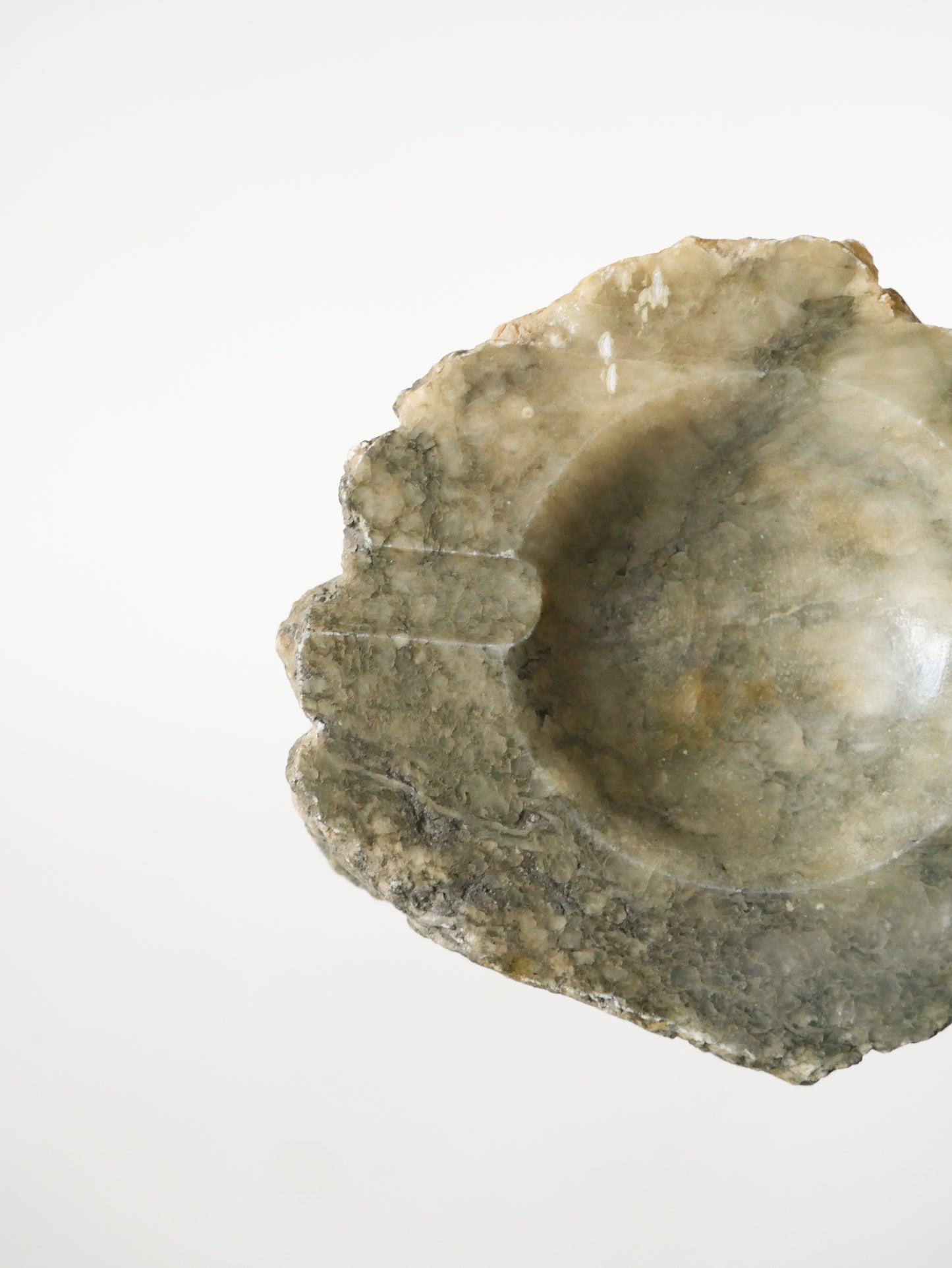 Grand cendrier en Albâtre, forme Libre, Gris, Made in Germany, 1970