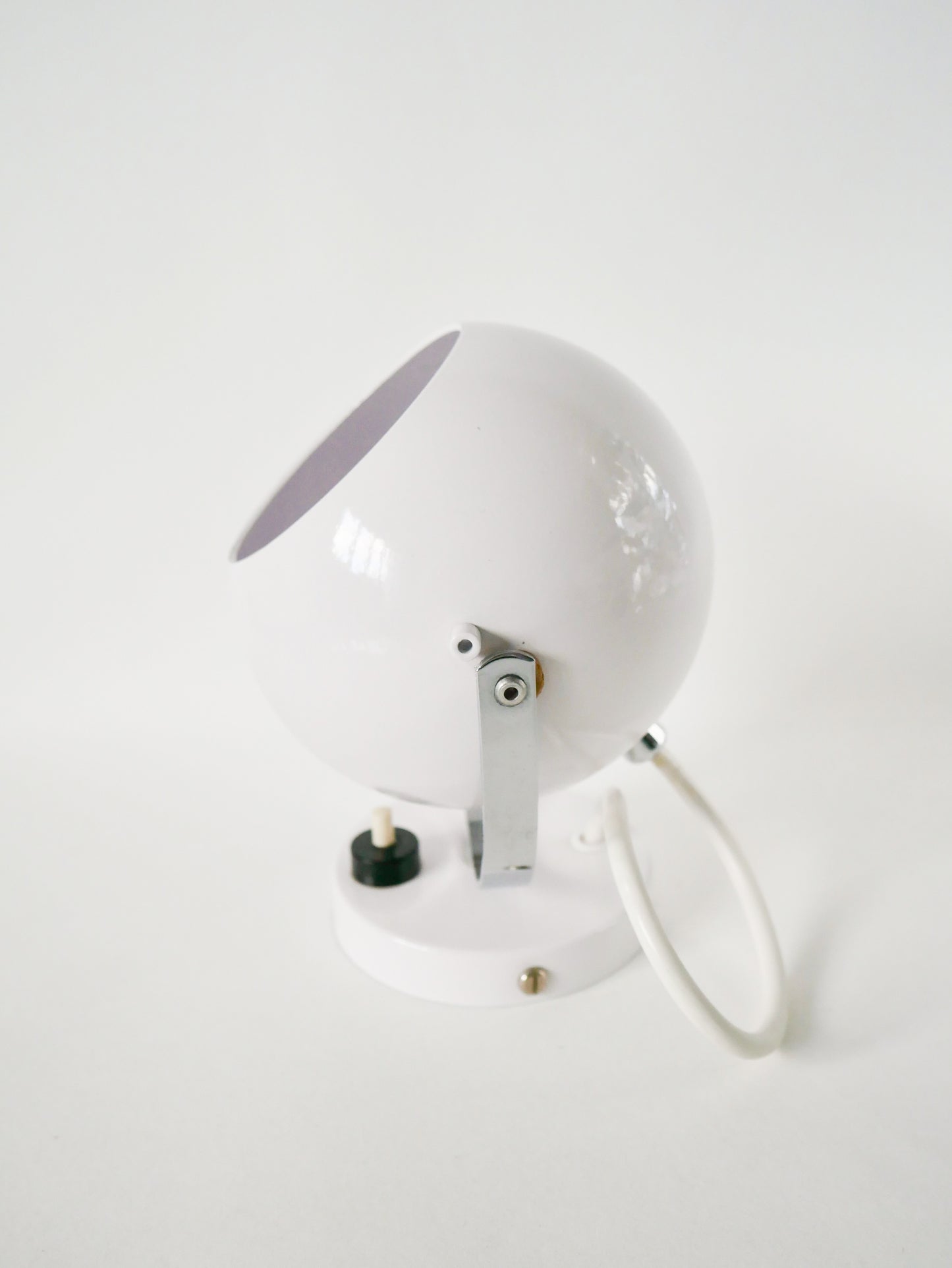 Applique EyeBall Space Age blanche, 1970