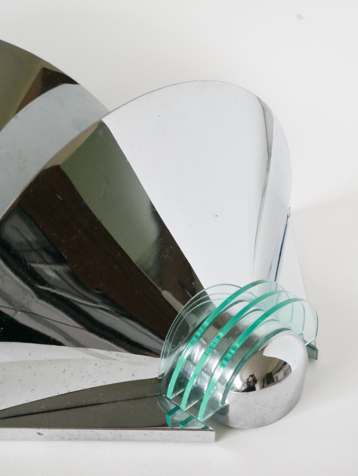 Paire d'appliques en chrome & plexi bleu, Made in Germany, Design, 1970