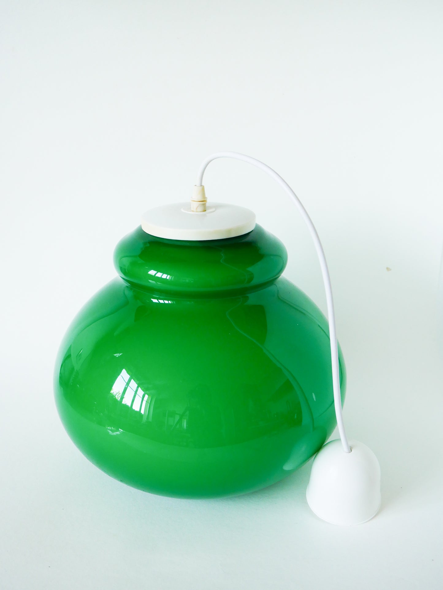 Suspension en opaline, Vert Jade, 1970