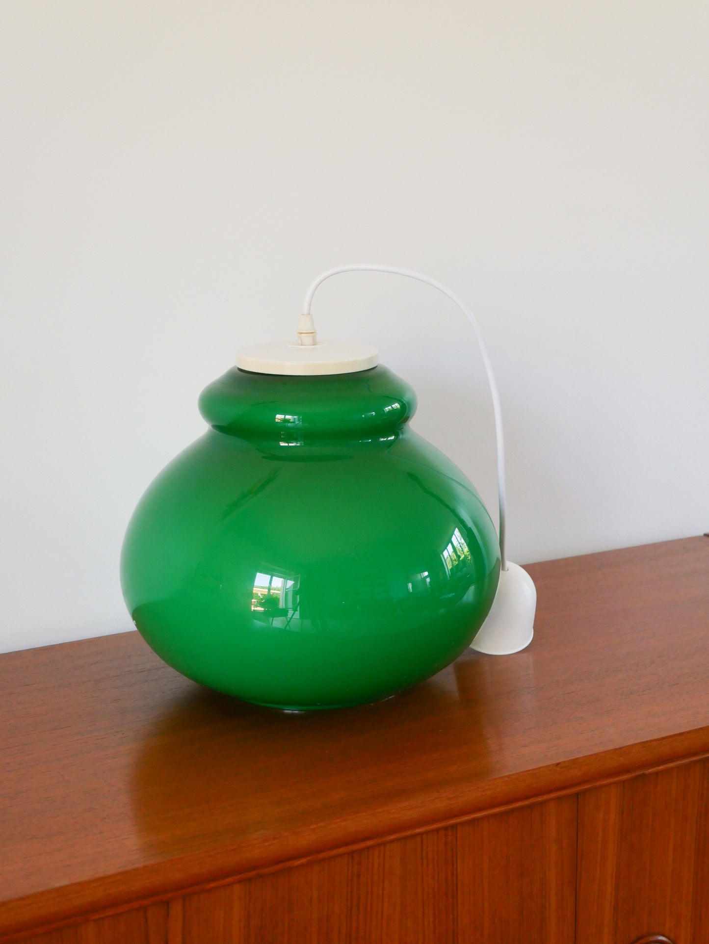 Suspension en opaline, Vert Jade, 1970
