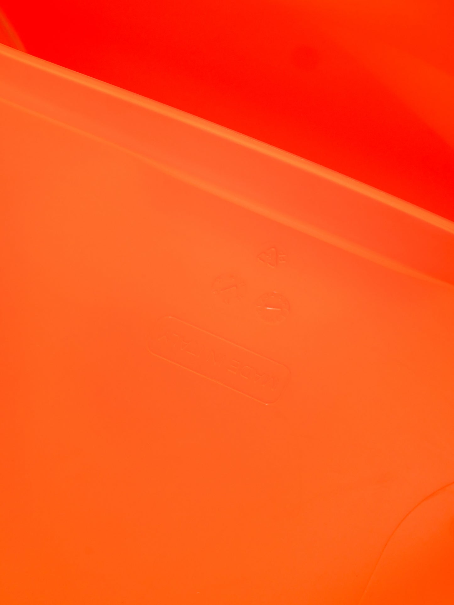 Paire de chaises en plastique Orange, Made in Italy, 1970