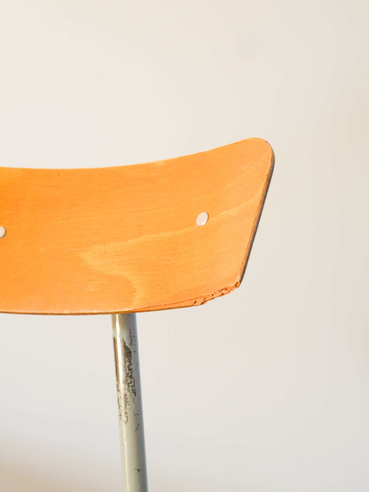 Chaise d'architecte haute, en bois et fer, hauteur réglable, Design Industriel, 1970