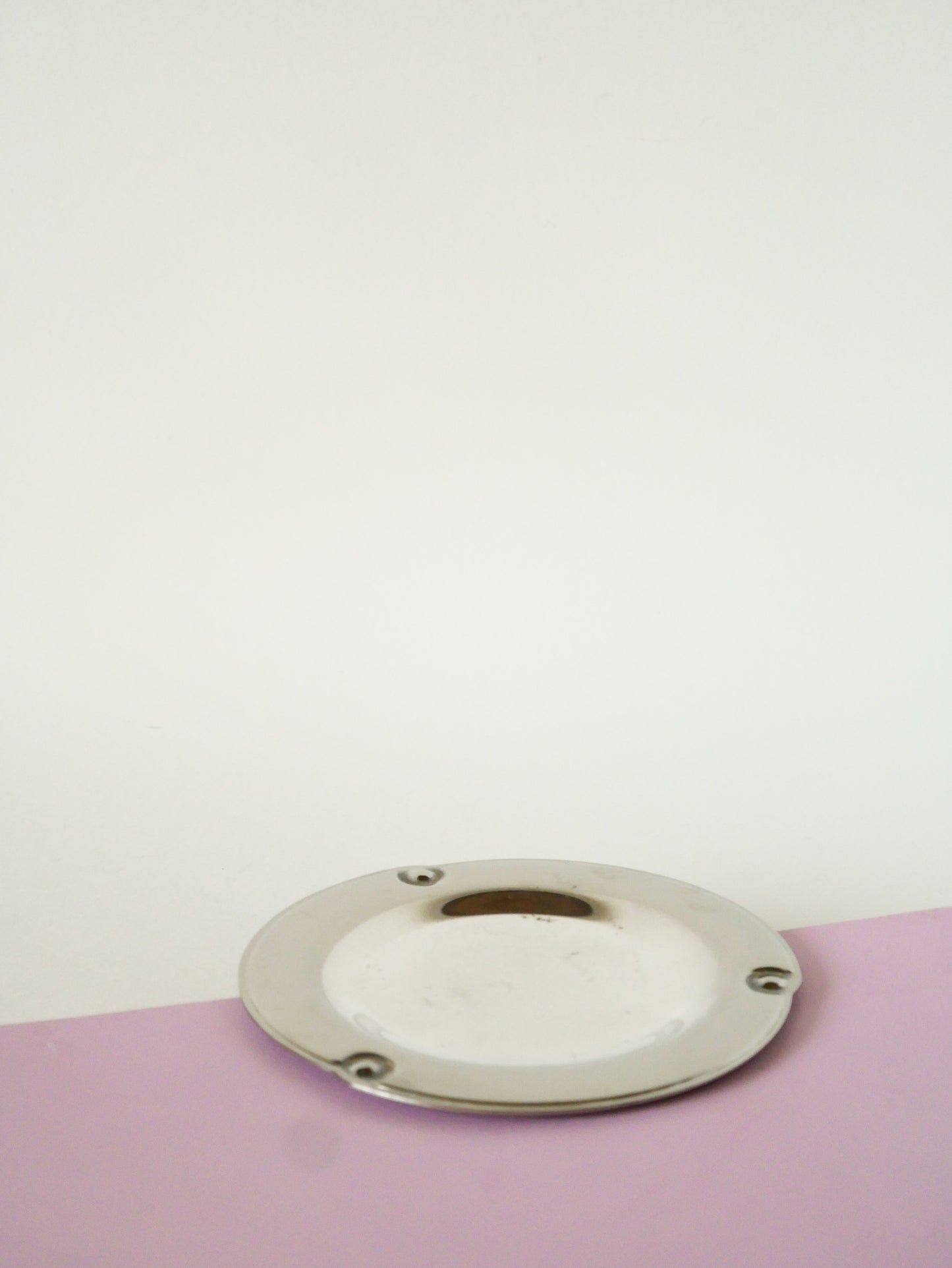 Beurrier en métal argenté et verre, Argent & Doré, 1940