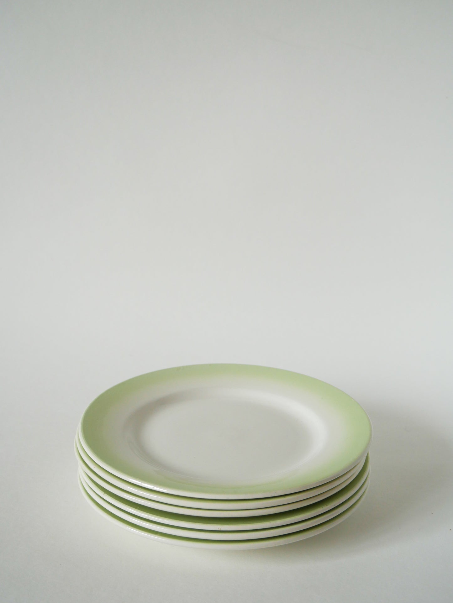 Lot de 6 assiettes à dessert Tie & Dye couleur Vert, 1960