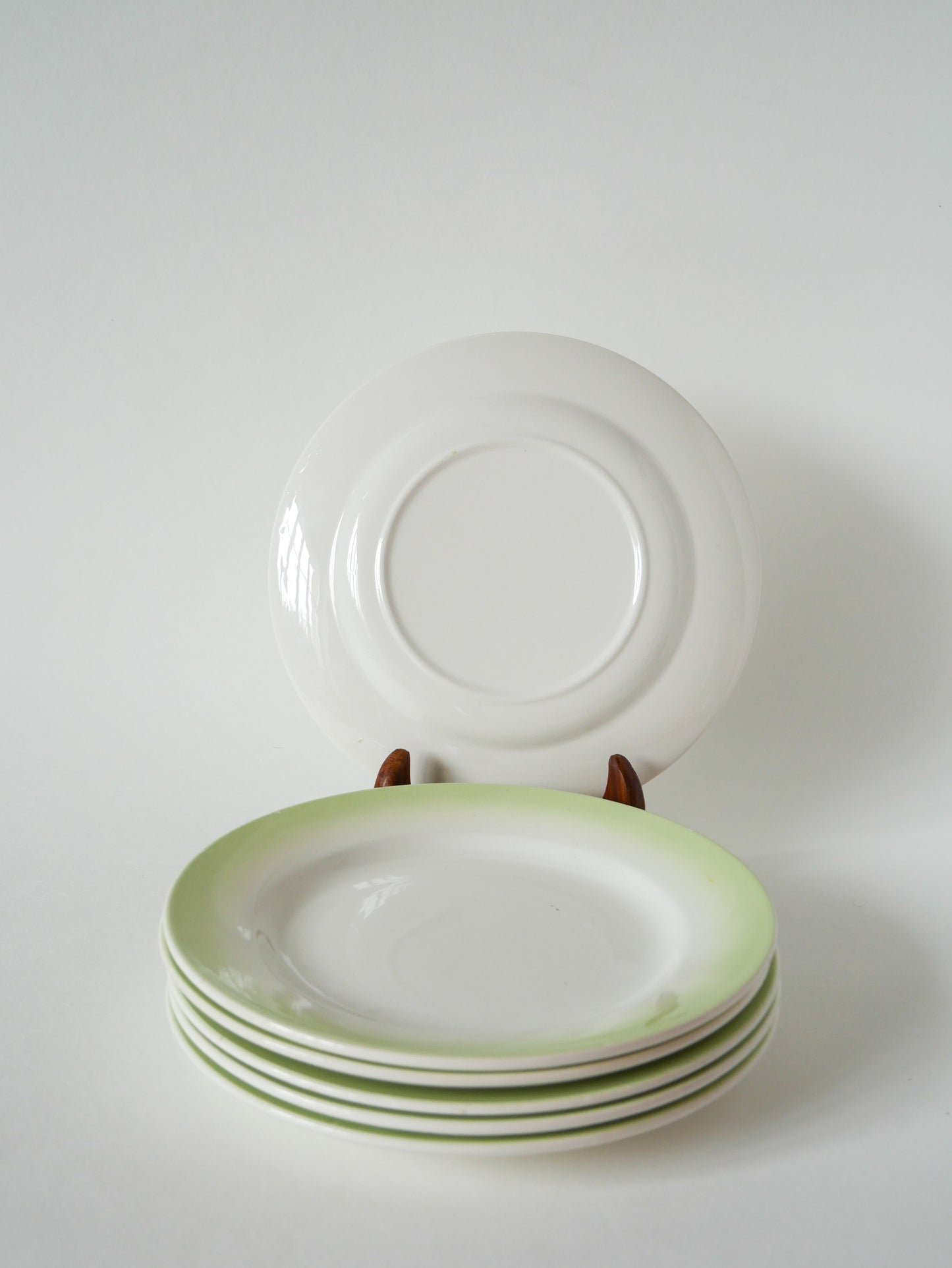 Lot de 6 assiettes à dessert Tie & Dye couleur Vert, 1960