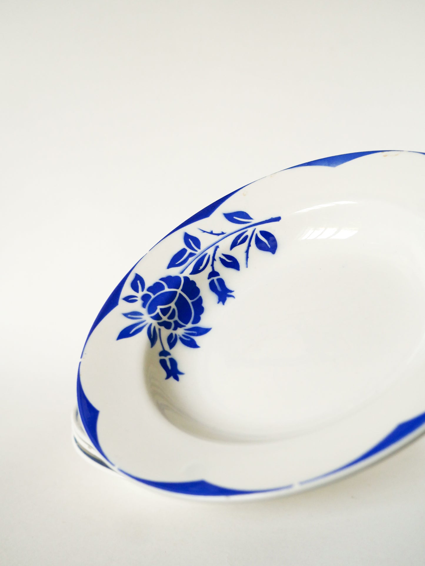 Lot de 4 assiettes creuses Digoin Sarreguemines, modèle Corsica, 1940