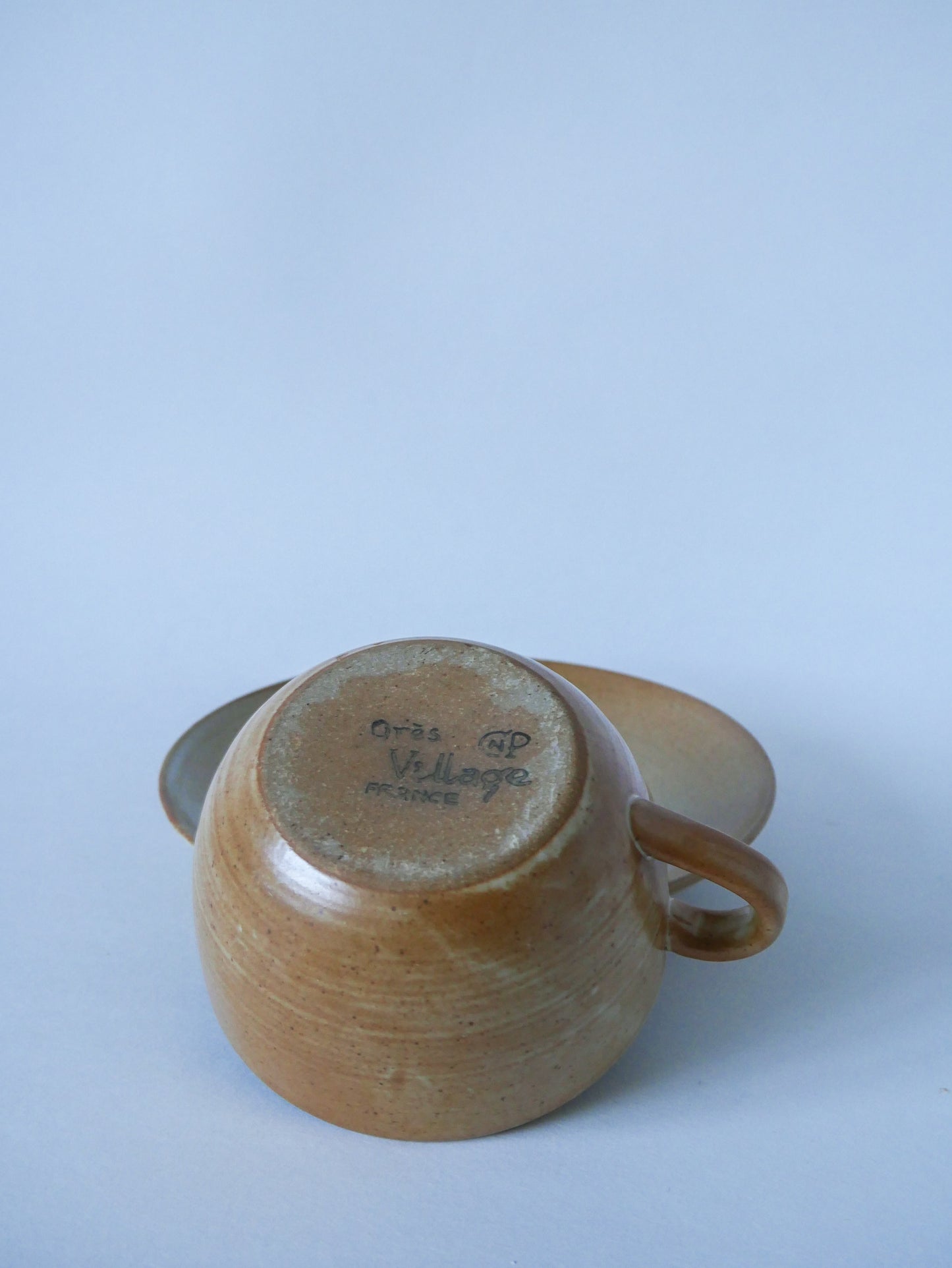 Grande tasse déjeuner en grès 1970