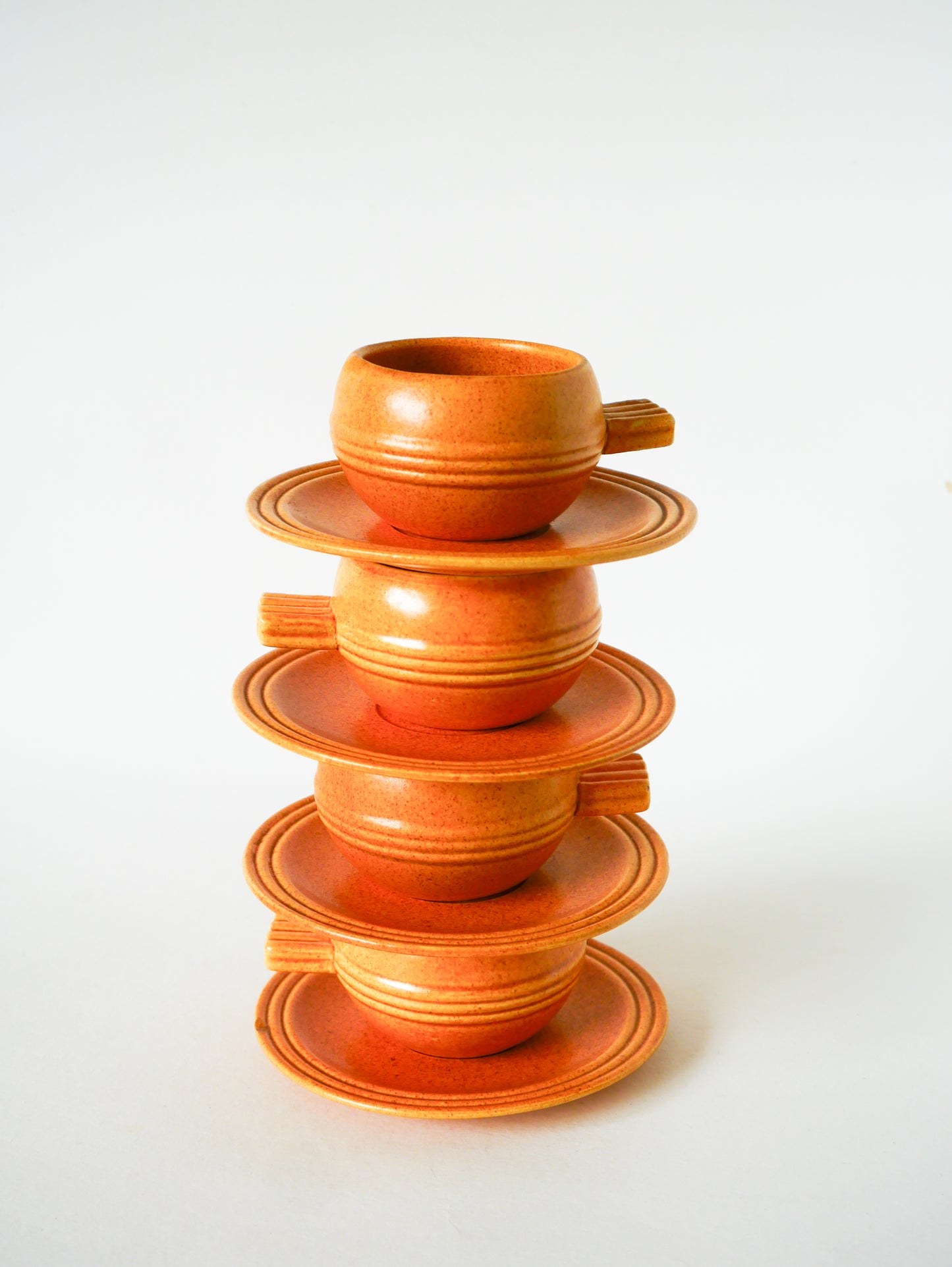 Paire de déjeuners en grès, Made in France, 1970