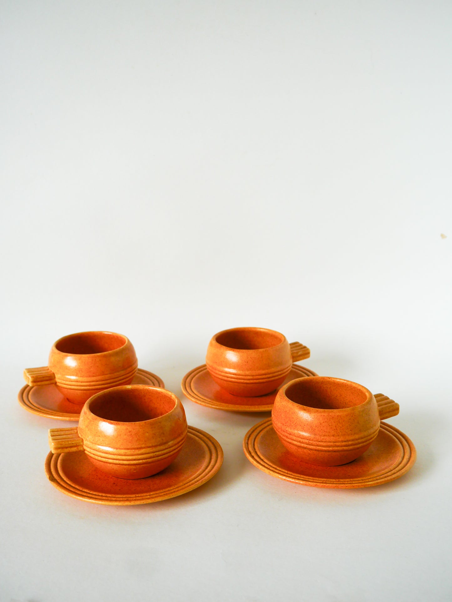 Paire de déjeuners en grès, Made in France, 1970