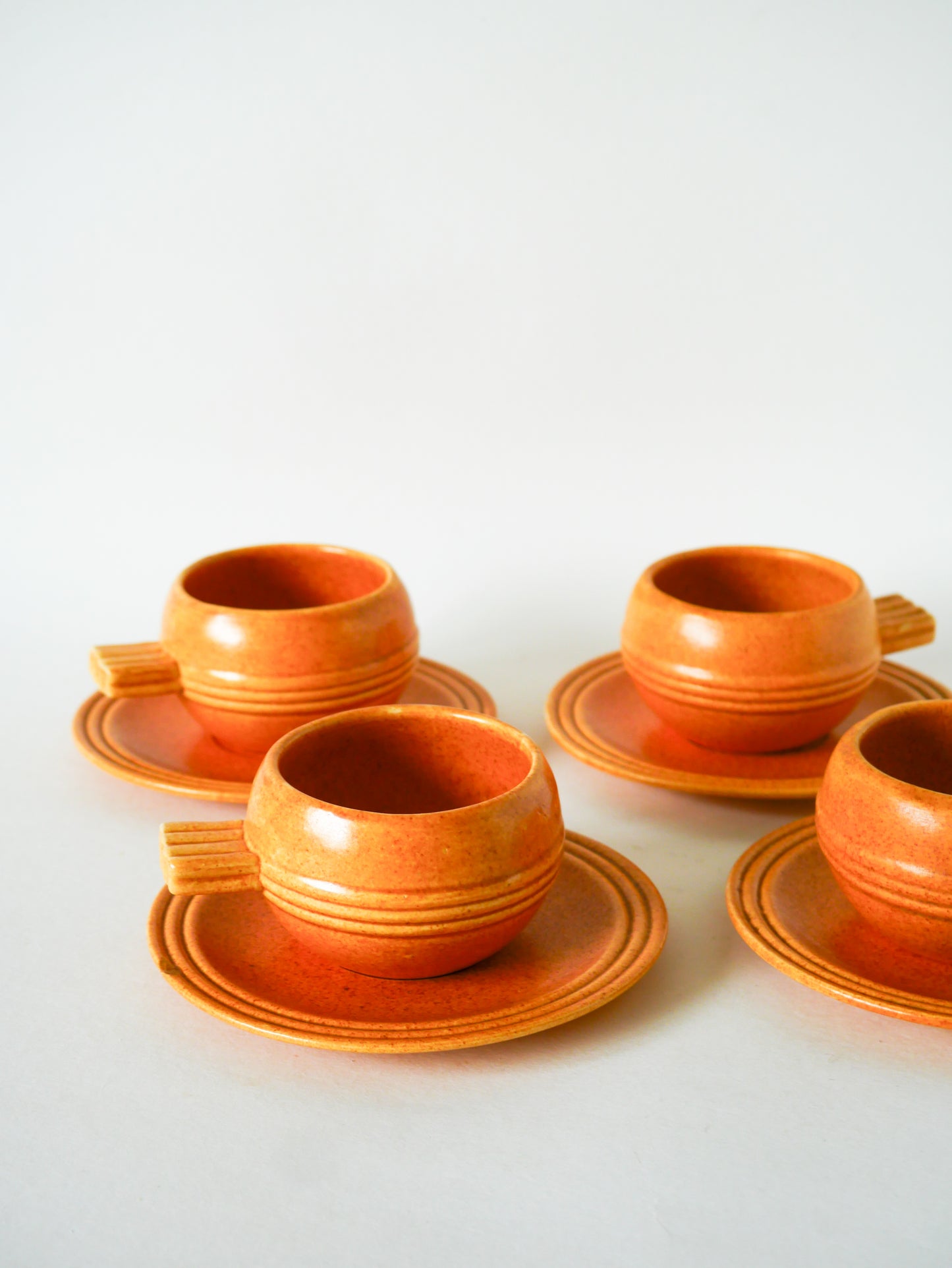 Paire de déjeuners en grès, Made in France, 1970