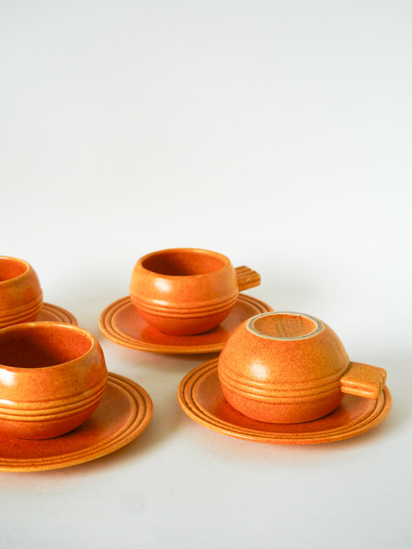 Paire de déjeuners en grès, Made in France, 1970