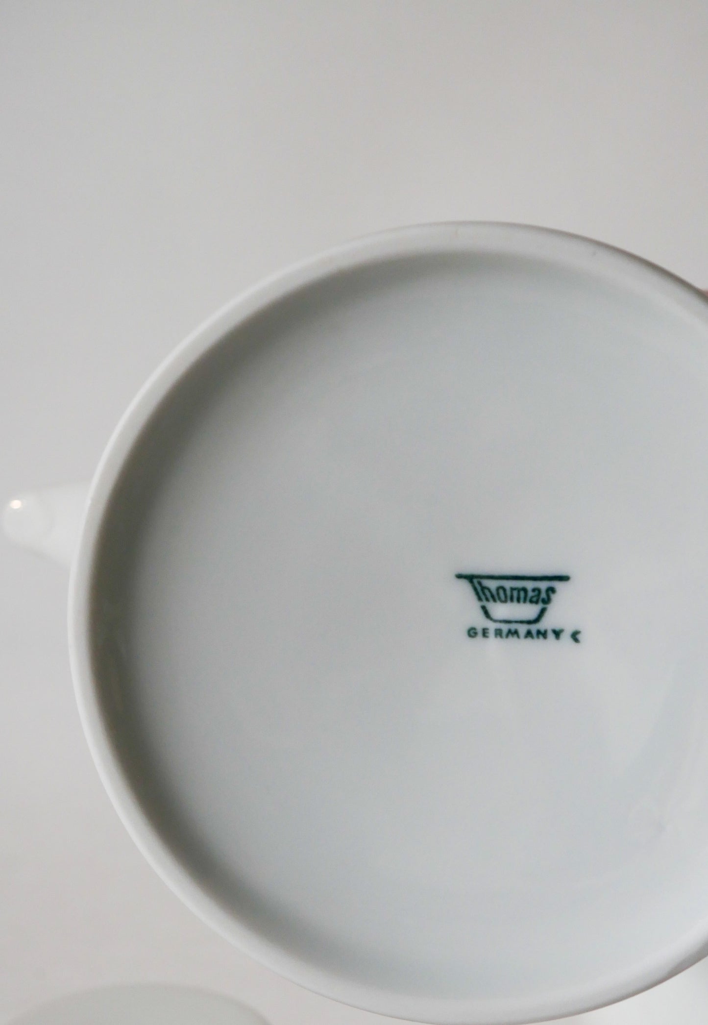 Théière et sucrier en céramique blanc Germany Thomas Design Moderniste 1970