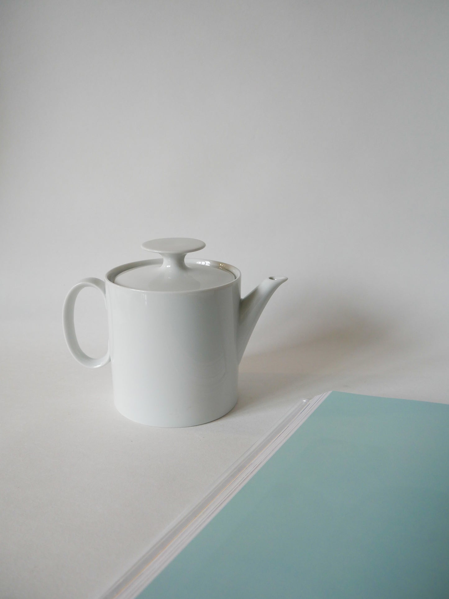 Théière et sucrier en céramique blanc Germany Thomas Design Moderniste 1970