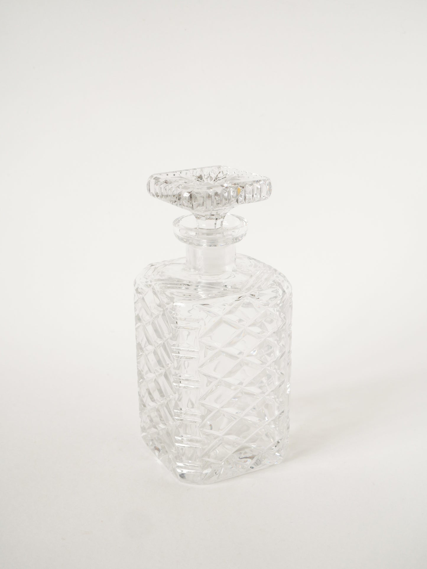 Carafe à whisky en cristal facetté, 1960