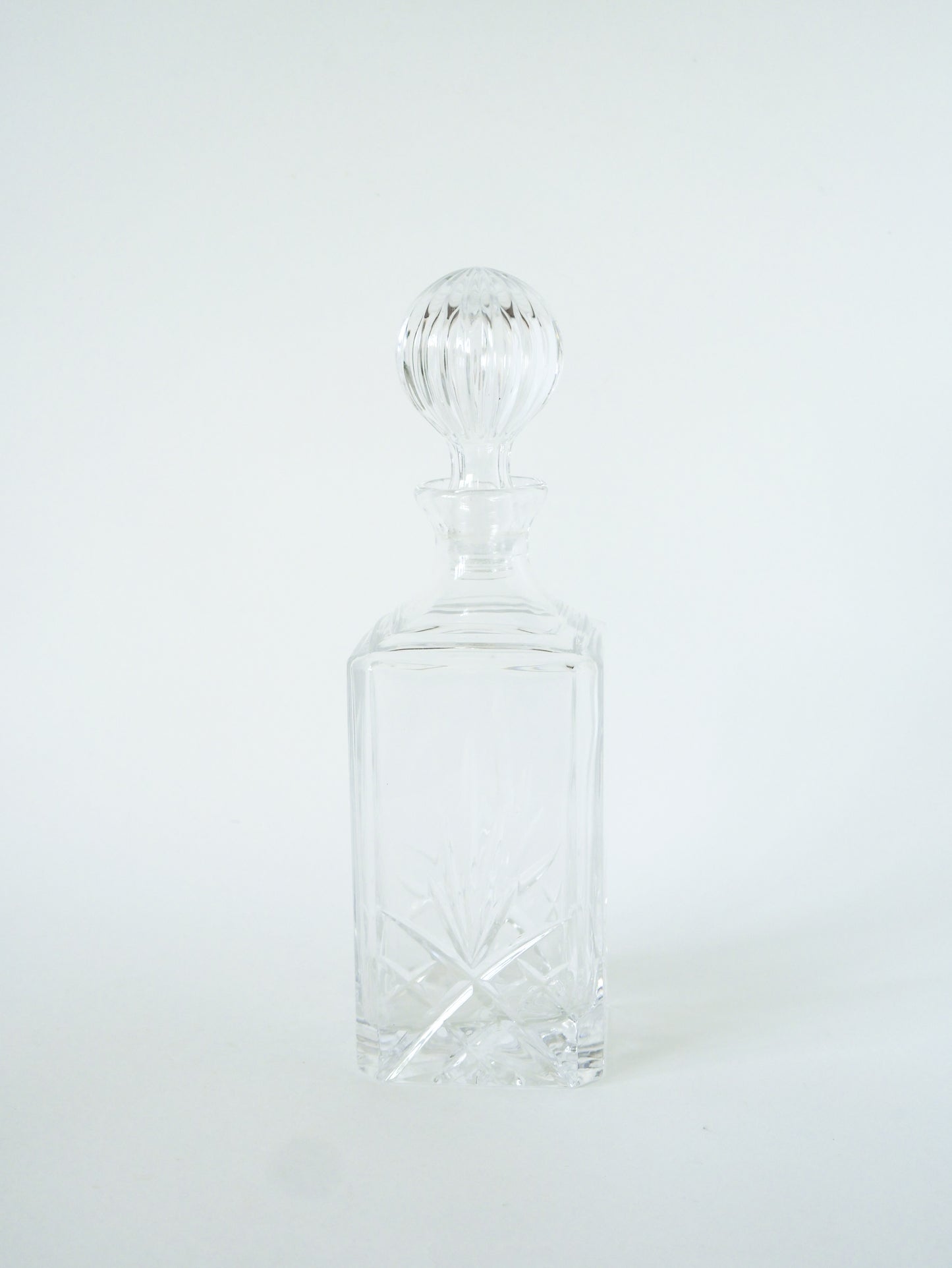 Carafe à whisky en cristal, bouchon rond, 1960