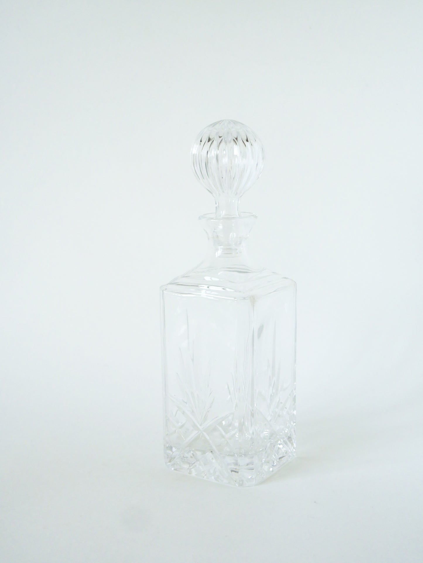 Carafe à whisky en cristal, bouchon rond, 1960