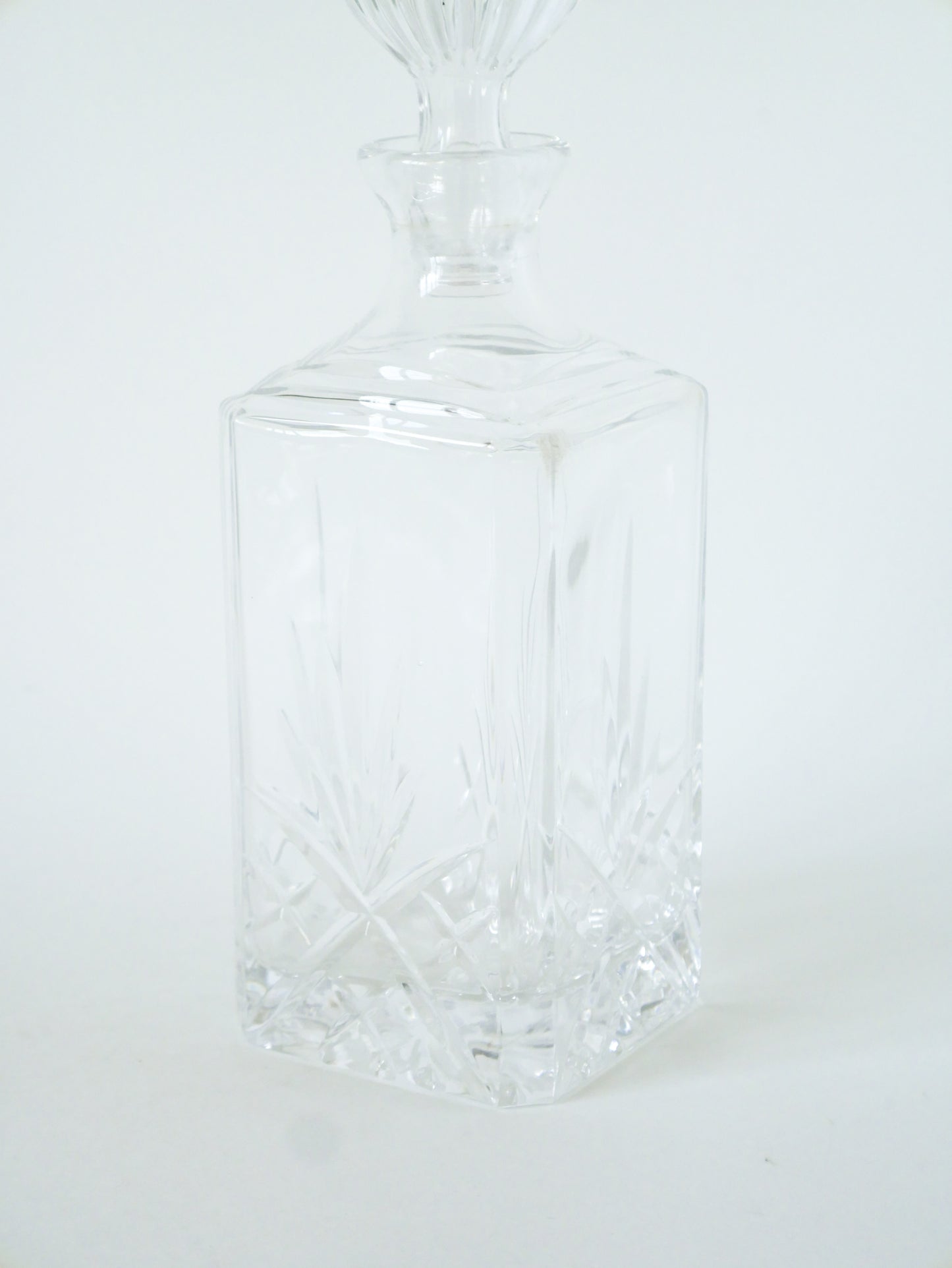 Carafe à whisky en cristal, bouchon rond, 1960